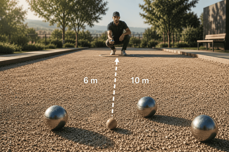 Why Is the jack thrown between 6 and 10 meters in petanque?