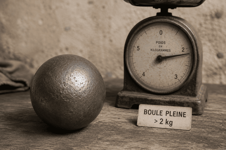 Premières boules métalliques massives pétanque