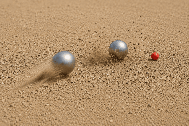 Faire un palet à la pétanque