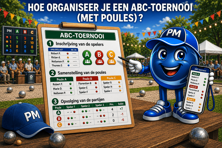 Een petanquetoernooi in formule ABC organiseren (met poules)