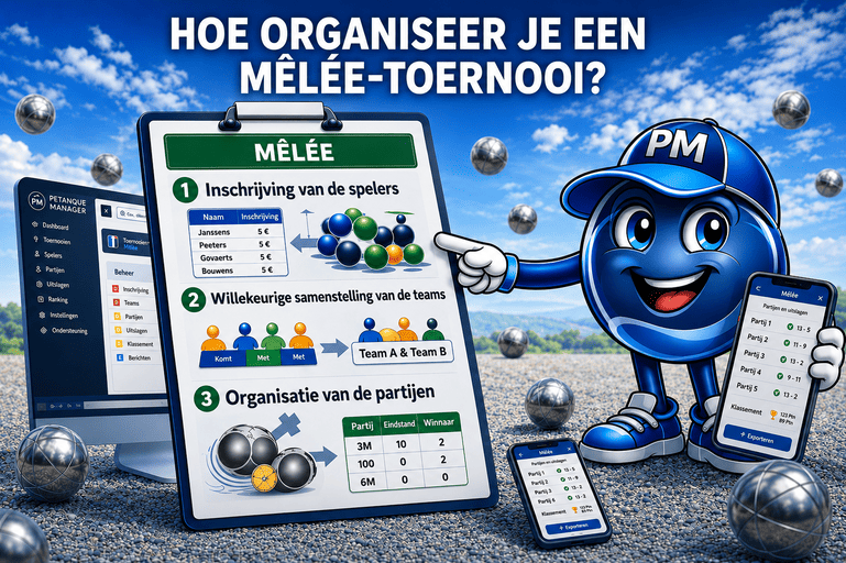 Een mêlée-petanquetoernooi organiseren
